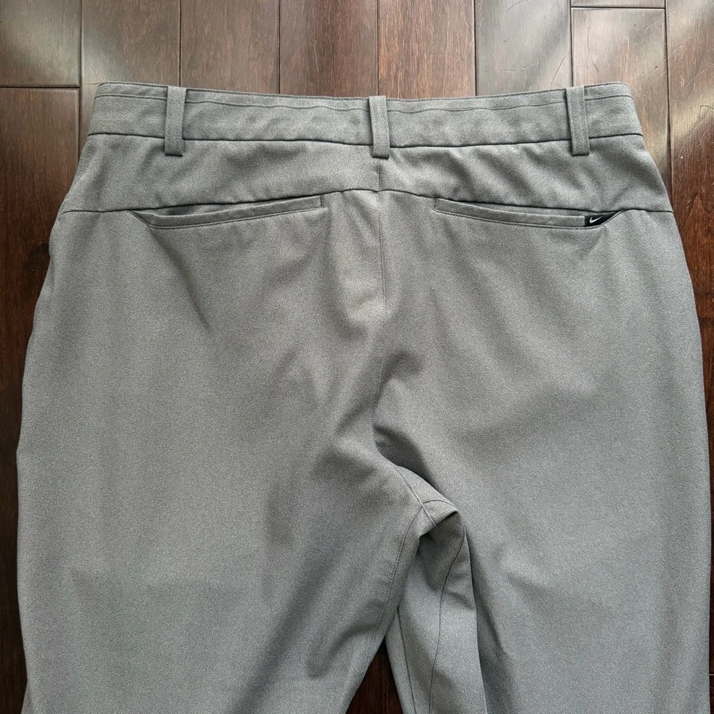 Nike Men's Golf Pants Dri-Fit Size 32x34 Modern Fit Adjustable Ankle Cuffs Gray